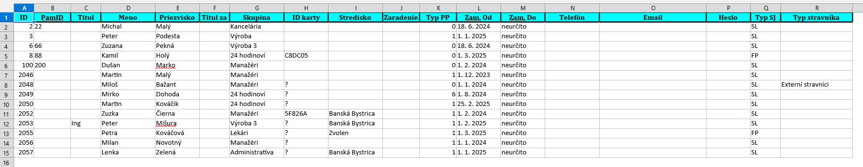 Uloženie exportného súboru - hlásenie