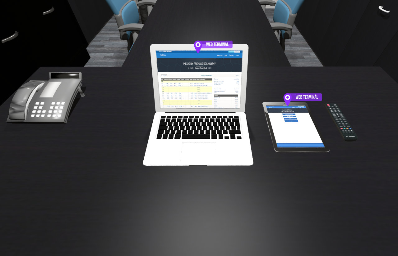 Notebook s web terminálom